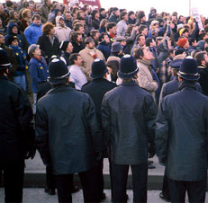 Eddie Shah demo arrests