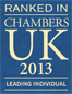 Ranked in Chambers UK 2013 - Leading Individual